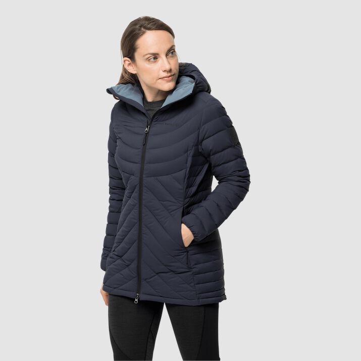 Jack Wolfskin Womens Athletic Down Coat Navy 259683KYQ